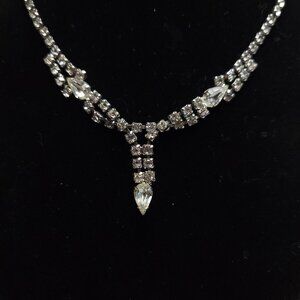Vintage Rhinestone Necklace and Bracelet